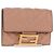 FENDI Zucca Canvas Trifold Wallet Leather Pink Gold Auth BA6630M