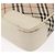 Burberry Bolsa de Ombro Nova Check em Lona Bege e Branca Auth BA6890 Branco - vista 14