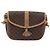 Céline Borsa a Spalla in Tela Macadam CELINE in Pelle PVC Marrone Oro Auth BA8390 D'oro - vista 13