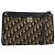 Borsa a Spalla in Tela Trotter Christian Dior Blu Navy Oro Auth 154328 D'oro