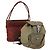 PRADA Borsa a Mano Nylon 2 Set Rosso Khaki Auth mr1528 Cachi