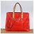 LOUIS VUITTON Borsa Reade PM Monogram Vernis Fluo Rosa Arancio M91903 Auth BA8337 Arancione - vista 12