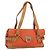 Salvatore Ferragamo Borsa a Spalla Gancini in PVC Pelle Arancione Oro Auth ka357 D'oro