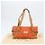 Salvatore Ferragamo Borsa a Spalla Gancini in PVC Pelle Arancione Oro Auth ka357 D'oro - vista 12
