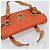 Salvatore Ferragamo Borsa a Spalla Gancini in PVC Pelle Arancione Oro Auth ka357 D'oro - vista 6