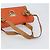 Salvatore Ferragamo Borsa a Spalla Gancini in PVC Pelle Arancione Oro Auth ka357 D'oro - vista 7