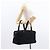 CHANEL Choco Bar Handtasche aus Baumwolle Schwarz Gold CC Auth ka339 Golden - Ansicht 24