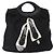 Borsa Vala in nylon e pelle Salvatore Ferragamo 2 in 1 Nero Argento Auth BA7673 - vista 13