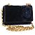 CHANEL Borsa a Catena Camelia Matelassé Velluto Blu Navy Oro CC Auth bs29963V D'oro