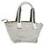 GUCCI GG Canvas Sherry Line Tote Bag Silber Blau Khaki Auth ki6110