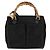 Borsa a mano in suede Gucci Bamboo 2way Nera Auth BA6752 Nero - vista 13
