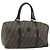 Bolso Boston de lona Zucca FENDI PVC Negro Marrón Auth 145332 Castaño