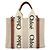 Chloé Borsa a mano Woody Chloe in tela e pelle 2 in 1 beige oro Auth BA8173 D'oro - vista 13