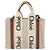 Chloé Borsa a mano Woody Chloe in tela e pelle 2 in 1 beige oro Auth BA8173 D'oro - vista 2