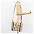 Chloé Borsa a mano Woody Chloe in tela e pelle 2 in 1 beige oro Auth BA8173 D'oro - vista 22