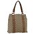 GUCCI GG Canvas Tote Bag Beige Silber 232946 Auth BA8182