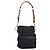 PRADA Schultertasche Nylon Schwarz Silber Authentisch ka593