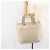 PRADA Borsa a mano in nylon beige argento Auth 151486 - vista 23