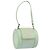 Bulgari Borsa a Spalla Logo Mania BVLGARI in Tela e Pelle Verde Smeraldo Auth hk3109