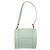 Bulgari Borsa a Spalla Logo Mania BVLGARI in Tela e Pelle Verde Smeraldo Auth hk3109 - vista 2