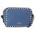 VALENTINO Borsa a Spalla in Pelle con Catena e Borchie Blu Oro Auth BA8011 D'oro