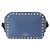 VALENTINO Borsa a Spalla in Pelle con Catena e Borchie Blu Oro Auth BA8011 D'oro - vista 13