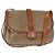 Céline Borsa a Spalla in Tela Macadam CELINE PVC Beige Oro Auth ka119 D'oro