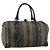 Pequin Borsa Boston in tela Pecan FENDI PVC Nero Marrone Auth 144142