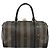 Pequin Borsa Boston in tela Pecan FENDI PVC Nero Marrone Auth 144142 - vista 2