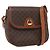 Céline Borsa a Spalla in Tela Macadam CELINE in Pelle PVC Marrone Oro Auth 157769 D'oro