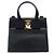 Borsa a mano in pelle Salvatore Ferragamo Vala 2 in 1 Blu Navy Oro Auth 156941 - vista 2