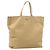Borsa Tote Prada Satin Beige Argento Auth 156863