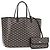 GOYARD Herringbone Saint Louis PM Tote Bag aus PVC Schwarz Auth BA9007SM