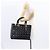 Christian Dior Borsa Tote Lady Dior Canage in Pelle di Agnello Nera Oro Auth 157801 Nero D'oro - vista 23