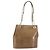 Bolso de Hombro con Cadena Salvatore Ferragamo Esmalte Beige Oro Auth 143680 Dorado