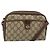Borsa a spalla Gucci GG Canvas Web Sherry Line in pelle PVC beige e rossa Auth 146150 Rosso Verde