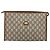 GUCCI GG Plus Supreme Clutch Bag PVC Beige Oro Auth ep11196 D'oro - vista 2