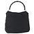 Borsa a mano in nylon nero e argento Gucci Bamboo 001 1638 3754 Auth ep11006