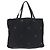 Borsa tote in nylon nera con ricamo di fiori PRADA Argento Auth bs30015 Nero