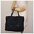 Borsa tote in nylon nera con ricamo di fiori PRADA Argento Auth bs30015 Nero - vista 24