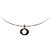 Choker in metallo argento Christian Dior Auth sw1695