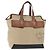 Berluti Calligraphy Tote Bag aus Canvas und Leder Beige Silber Authentisch bs29891