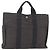 Hermès HERMES Handtasche Her Line MM aus grauem Canvas Auth hk3127 Braun