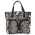 Borsa a Mano GUCCI Nylon Beige Oro 002 8080 Auth kk590 D'oro - vista 2