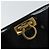 Borsa a Spalla Chain Gancini Salvatore Ferragamo Smalto Nero Oro Auth 157615 - vista 14