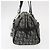 Bolso de mano de lona Trotter Christian Dior Negro Plata Auth 156495 - vista 4