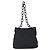 Borsa a spalla con catena Prada in nylon nero argento autentica kk583 - vista 3