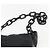 Borsa a spalla con catena Prada in nylon nero argento autentica kk583 - vista 8