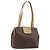 Céline Bolsa tote em lona Macadam CELINE em couro PVC marrom dourado Auth bs31514