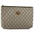 GUCCI GG Plus Supreme Clutch Bag PVC Beige Auth 151524